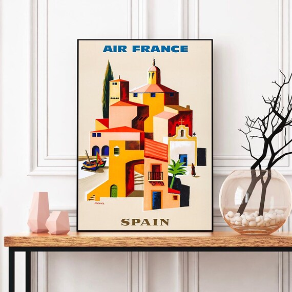 Vintage Poster - Spain Travel Print | Mediterranean Wall Art-Digital Download – Instant Wall Art