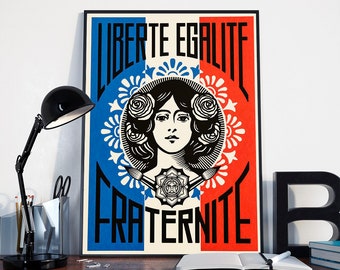 Liberte, Egalite, Fraternite - wall decor- Digital Download – Instant Wall Art