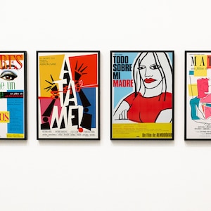 Cinema- Almodovar Set Movie Poster - Pedro Almodovar Movie  Poster-Digital Download – Instant Wall Art