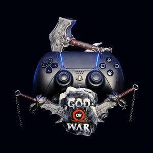 Kratos Thors Hammer Gaming Controller Stand Display, Unique Gamer Gift
