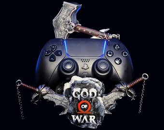 Kratos Thors Hammer Gaming Controller Stand Display, Unique Gamer Gift