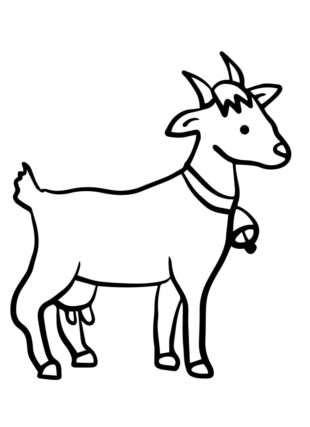 Goat Farm Animal Digital Coloring Page Svg PNG Jpg Tshirt Kids - Etsy