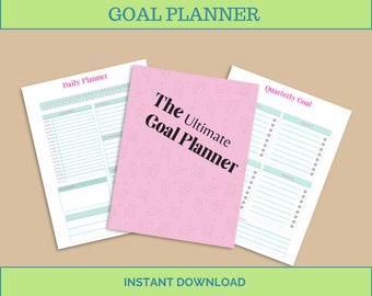 Druckbarer Planer, Vision Board, Goal Tracker, Goal Planner Bundle 2022, Wochenziel, Zielmonatsplaner, Smart Goal Setting, Produktivität