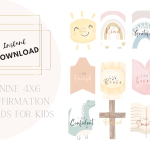Cartes d’affirmation imprimables pour enfants, cartes de motivation, cartes de positivité, affirmation quotidienne, cartes de positivité pour enfants, cartes d’affirmation pour enfants