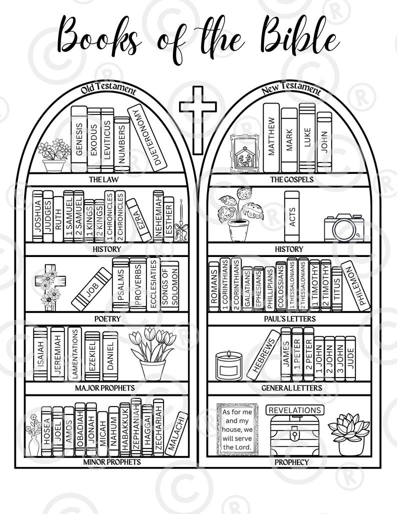 Books of the Bible Coloring Pages | Printable Christian Art | Bible ...
