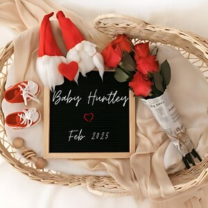 Digital Personalized Pregnancy Announcement, Love Themed Baby Reveal, Custom Baby Reveal, Gender Neutral Announcement, Valentines Day Reveal