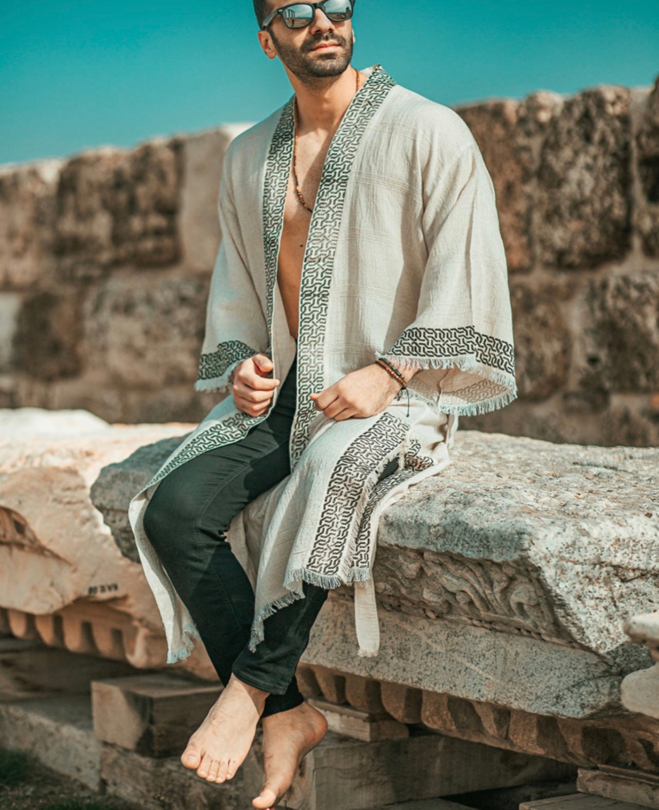 Men's Kinono ,Vintage, gown, KIMONO Robe,KIMONO jacket, Free Shipping