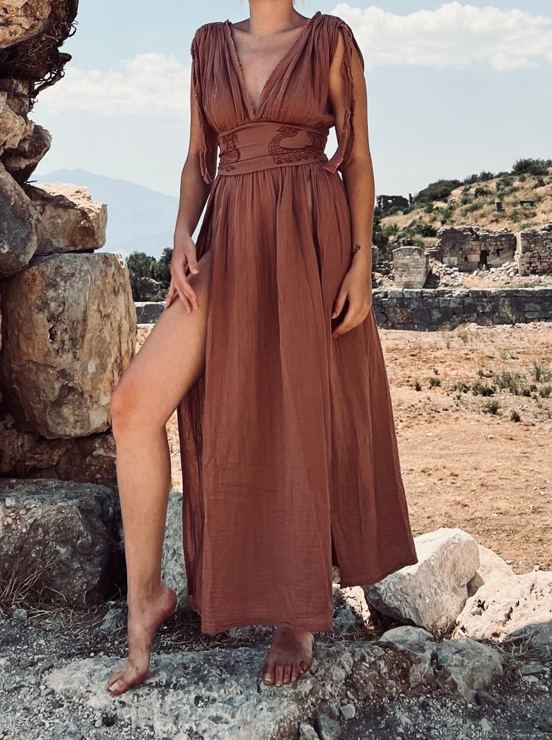 Greek Goddess Dress. Grecian Dress. Boho Summer Dress. Organic Etsy