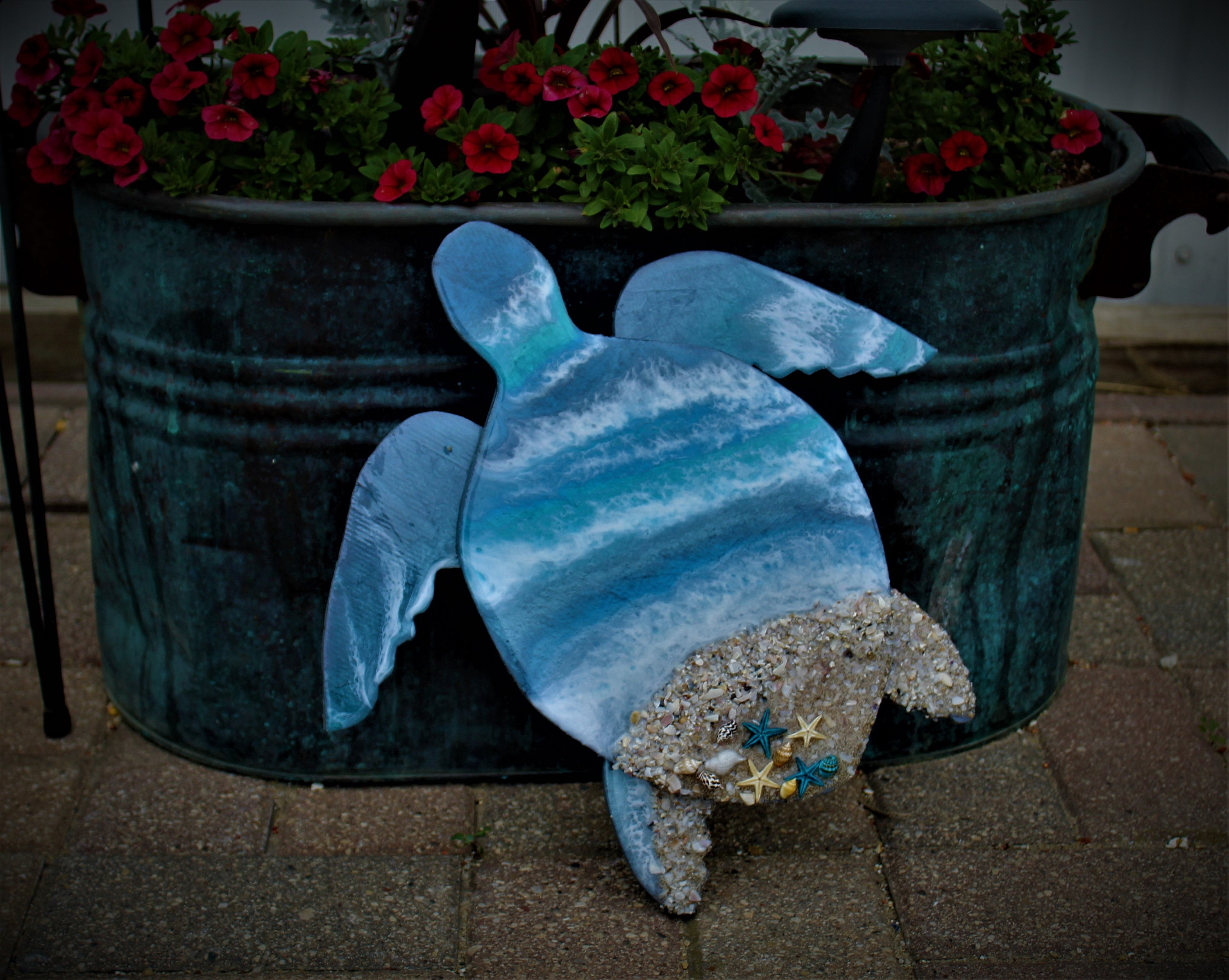 Sea Turtle, Resin Turtle, Wall Decor, Wall Art, Turtle, Reclaimed Wood