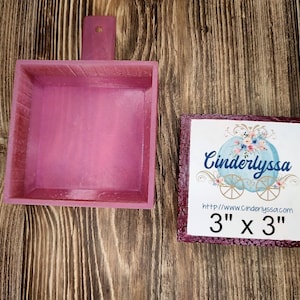 Square Cardstock/Picture With Beveled Edge Silicone Mold, Aroma Bead Molds, Car Freshener Mold