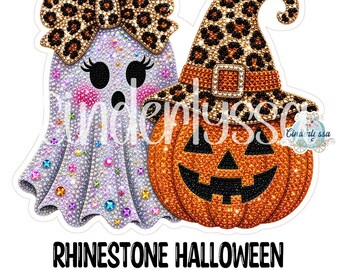 Rhinestone Halloween Ghost and Pumpkin Cardstock Silicone Mold, Aroma Bead Molds, Premium Cardstock Images