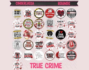 Papier cartonné rond True Crime, 3 pouces uniquement - SANS MOULE : pour les moules en perles d'arôme, image papier cartonné premium