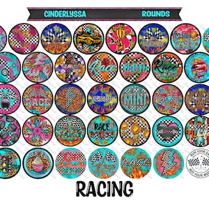 3 inch Round Racing Cardstock Only for freshies -NO MOLD: Silicone Mold, for Aroma Bead Molds, Car Freshener, Premium Cardstock Images