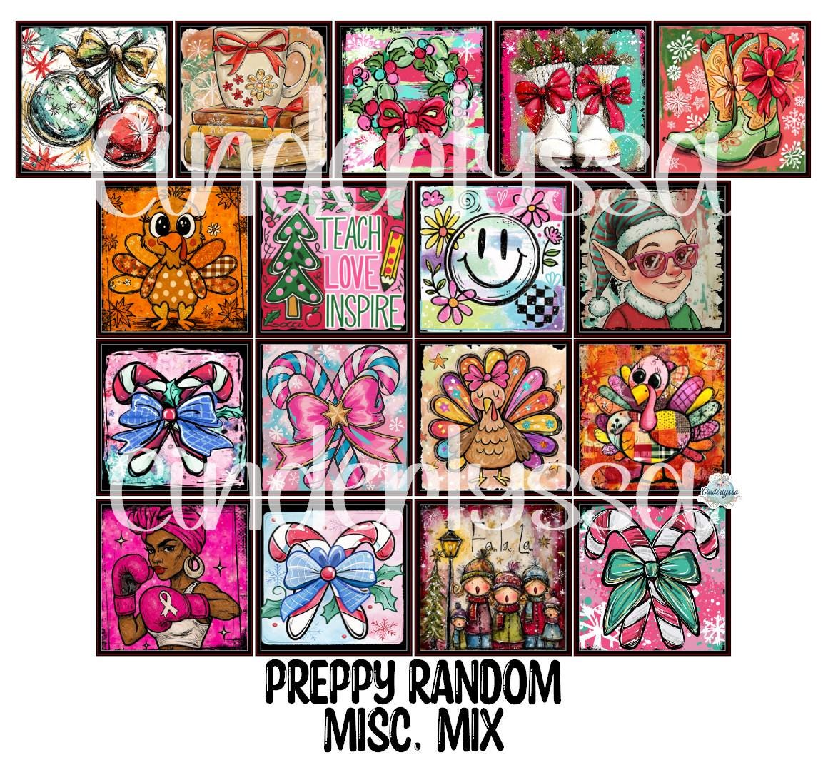 Random Freshie 3 Inch Square Preppy Random Misc. Mix Cardstock Only for Freshies - NO ...