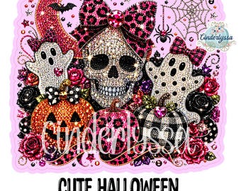 Cute Halloween Rhinestone Collage Cardstock Silicone Mold, Aroma Bead Molds, Premium Cardstock Images