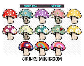 VENT CLIP: Chunky Mushroom Two Cavity Small Vent Clip Size Cardstock Silicone Mold, Aroma Bead Molds, Premium Cardstock Images