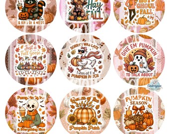 3.5 inch Round Cute Fall for Cardstock Silicone Mold, NO MOLD INCLUDED for Aroma Bead Molds, Premium Cardstock Images