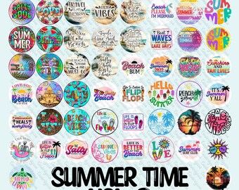 3 inch Round Summer time Vol. 2 Cardstock Only for freshies -NO MOLD: for Aroma Bead Cardstock Silicone Molds, Premium Cardstock Image