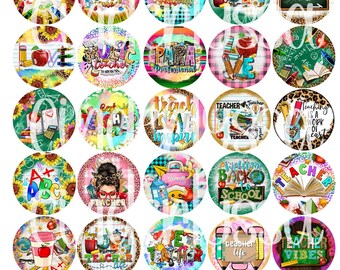 2.5 inch Round Teacher Vol. 2 Cardstock Only for freshies: Cardstock Silicone Mold, Car Freshener, Premium Cardstock Images-NO MOLD