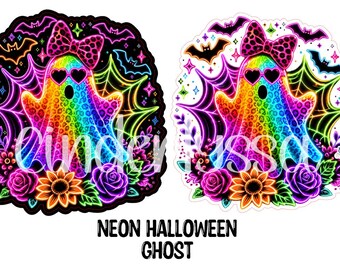Neon Halloween Ghost Cardstock Silicone Mold, Aroma Bead Molds, Car Freshies, Premium Cardstock Images