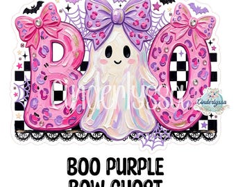 Boo Purple Bow Ghost Cardstock Silicone Mold, Aroma Bead Molds, Premium Cardstock Images