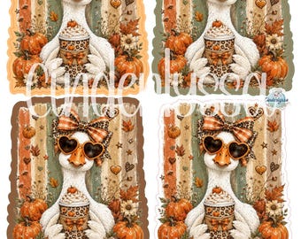Preppy Fall Goose Cardstock Silicone Mold, Aroma Bead Molds, Premium Cardstock Images