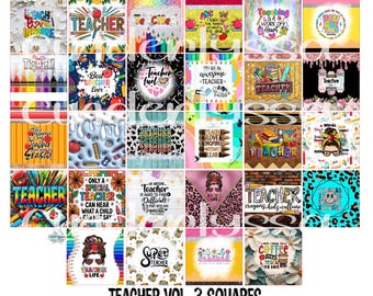 3 inch Square: Teacher Vol. 3 Cardstock/Picture With Curved Edge Cardstock Silicone Mold, Aroma Bead Molds, Premium Cardstock Images