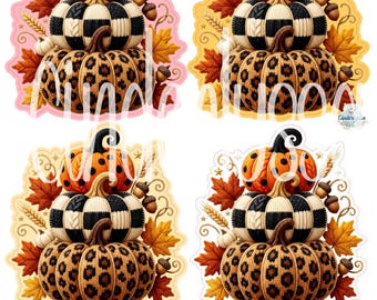 Crochet Pumpkin Stack Cardstock Silicone Mold, Aroma Bead Molds, Premium Cardstock Images