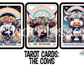 Tarot Cards: The Cows Dual Cavity Cardstock Silicone Mold, Aroma Bead Molds, Premium Cardstock Images