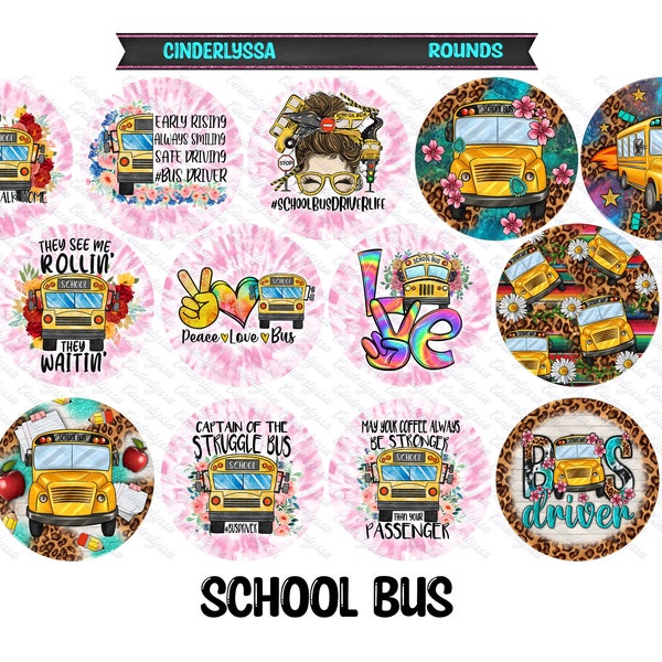 3 inch Round School Bus Cardstock Only for freshies -NO MOLD: Silicone Mold, for Aroma Bead Molds, Car Freshener, Premium Cardstock Image