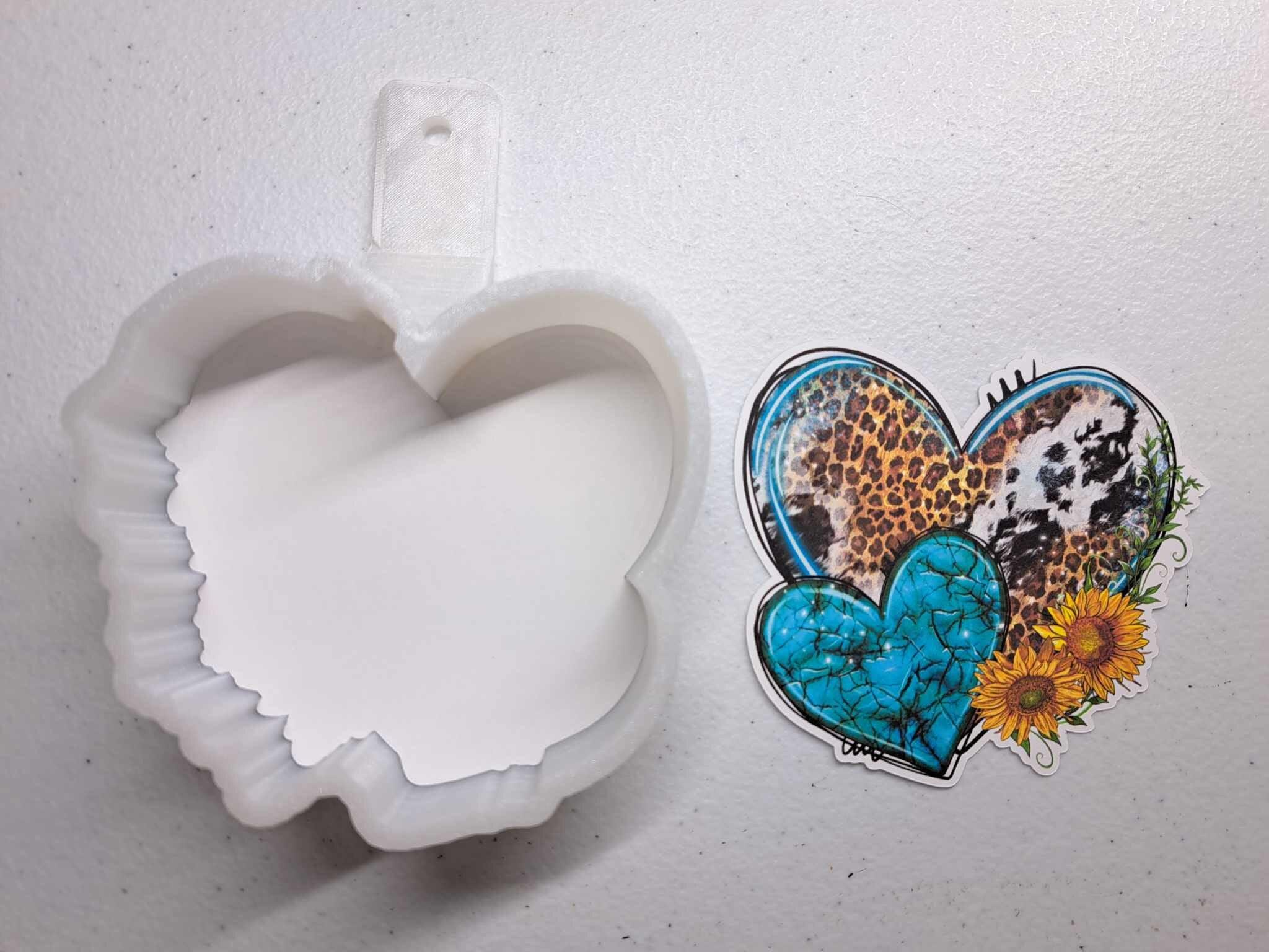 Western Hearts Turquoise/sunflowers Multicolor Cardstock Silicone Mold ...