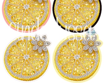 Rhinestone Lemon Slice Cardstock Silicone Mold, Aroma Bead Molds, Premium Cardstock Images
