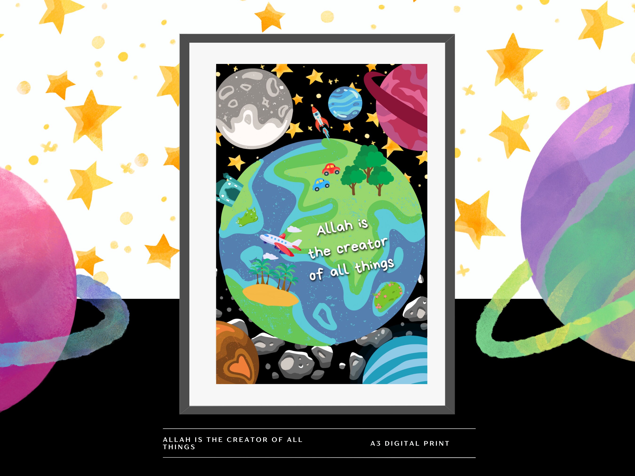 Allah is the Creator of All Things – A3 Islamic Kids Poster | Digital ...