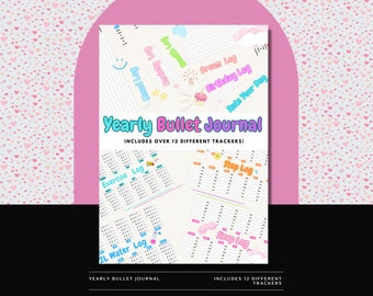Yearly Bullet Journal | Digital | Pre-made | Printable