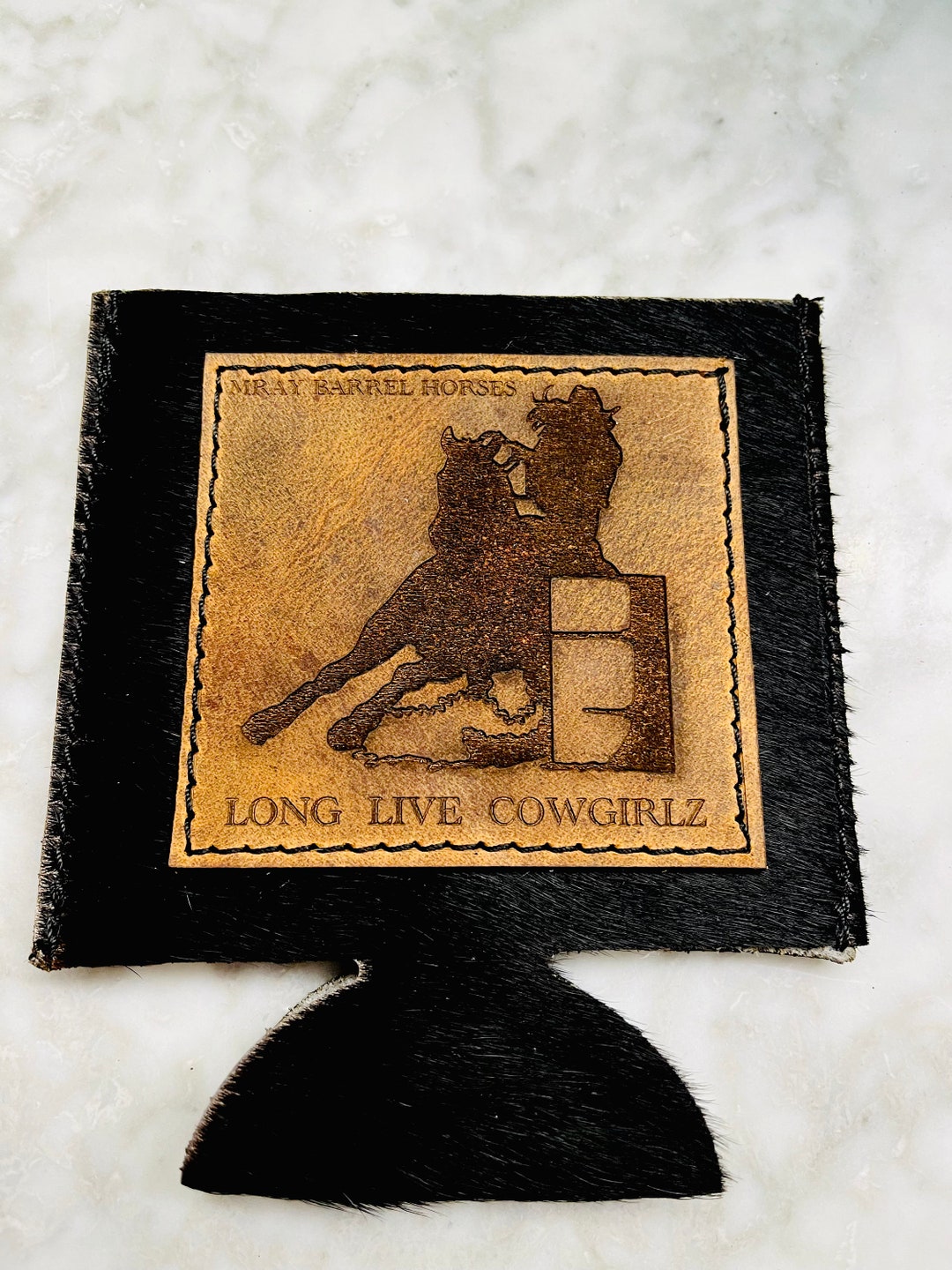 Mray Cowhide Koozie Etsy