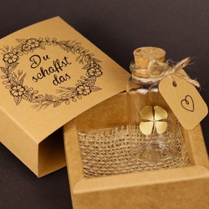 Cadeau porte-bonheur véritable trèfle à 4 feuilles en or tu peux le faire