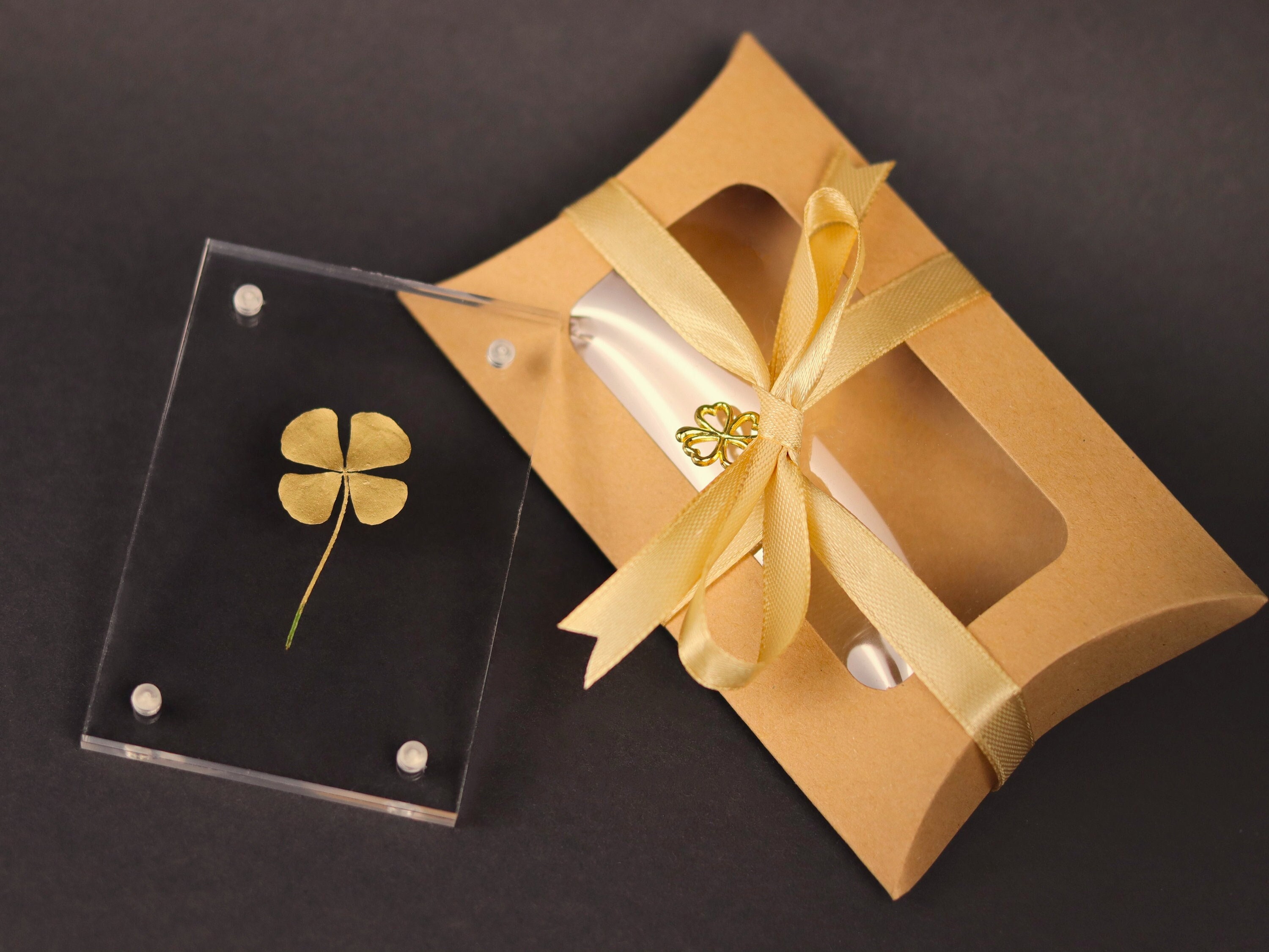 Quadrifoglio portafortuna con biglietto viel glück, portafortuna da regalareregalo di buona fortuna per esame regalo con quadrifoglio portafortuna a cuore piccolo per colleghi amici pazienti regalo