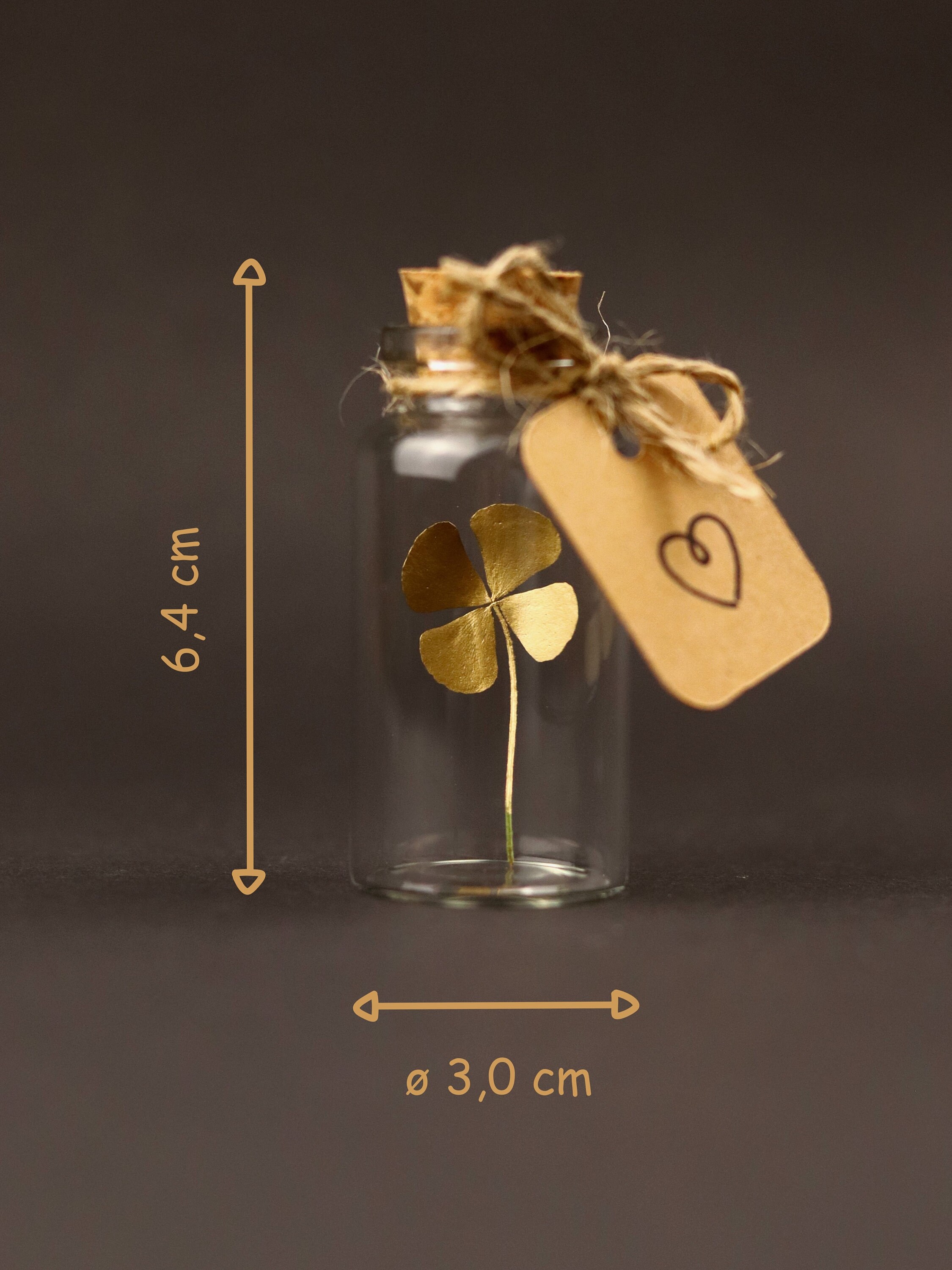 Amuleto De Trébol De Cuatro Hojas Real En Botella - Regalo De La Suerte Para Cumpleaños, Navidad O Bodas