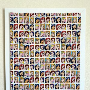 White Wood Frame 18x24 20x26 Disney Princess Fabric Pin Board | Pin Display | Bulletin Board | Cork Board | Message Board | Office Décor