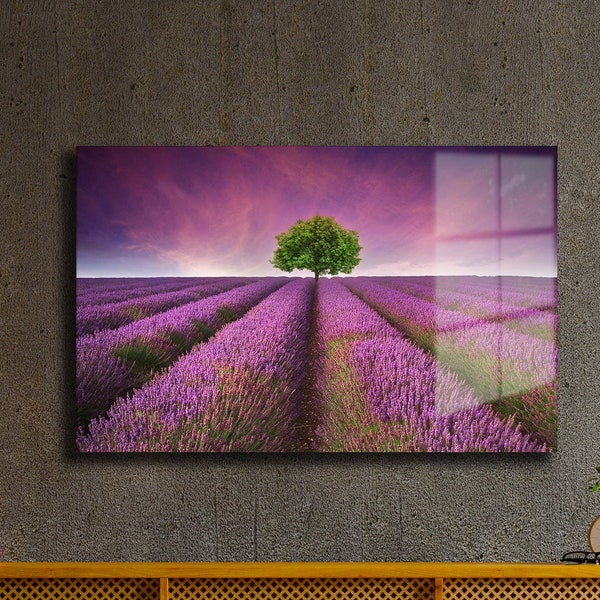 Purple Trees Art Etsy