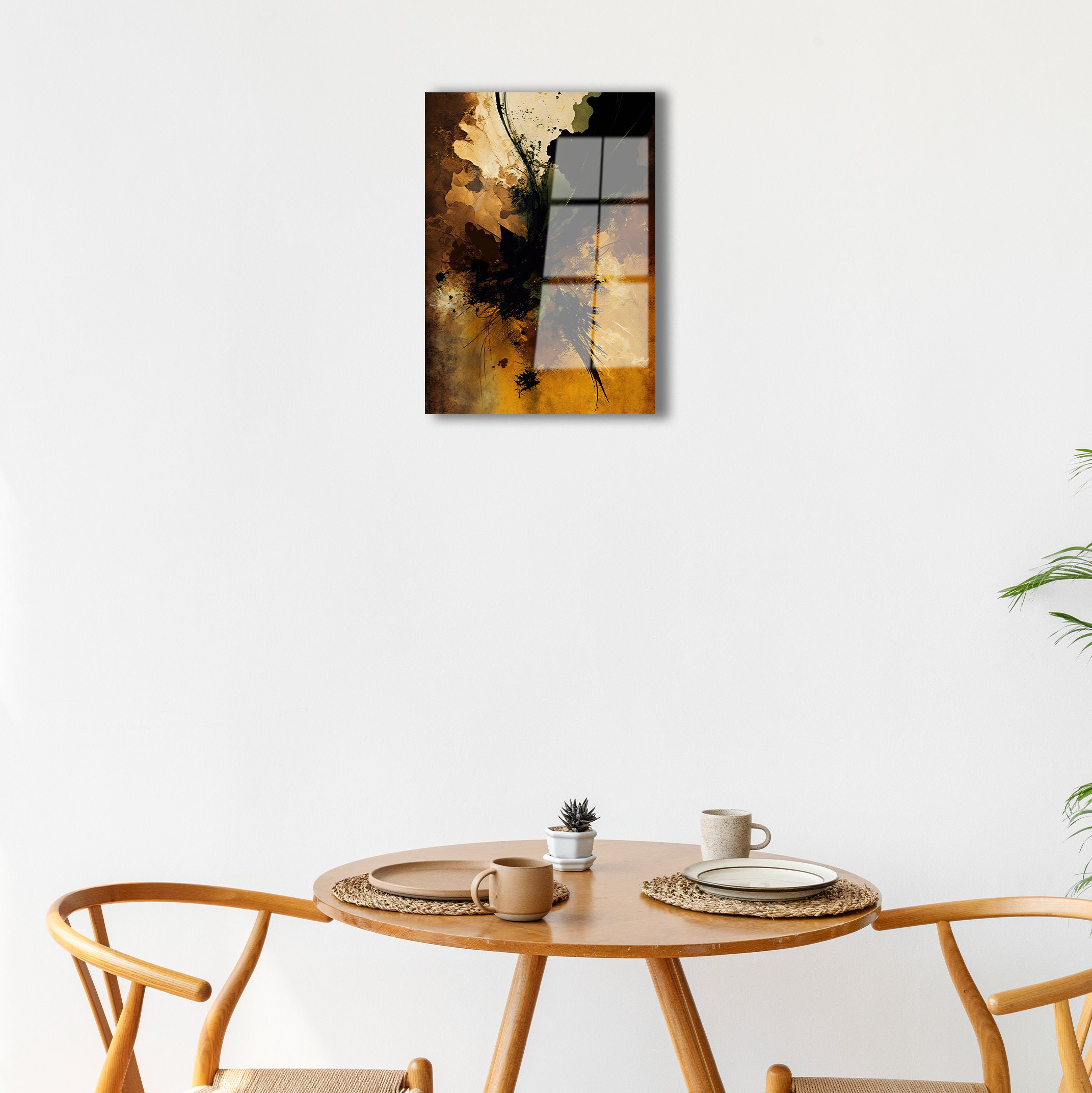 Abstract Watercolor Print With Splashes Tempered Wall Art Etsy