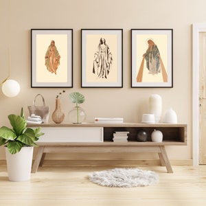 Bundle: Three Digital Artwork Downloadable Prints of Mary the Mother of Jesus
