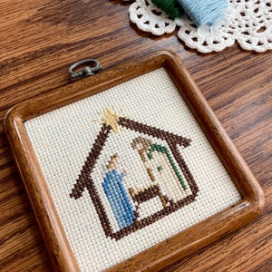 Small Nativity Cross Stitch Simple Nativity Cross Stitch Nativity Cross Stitch Pattern Simple Christian Cross Stitch Christmas Cross Stitch