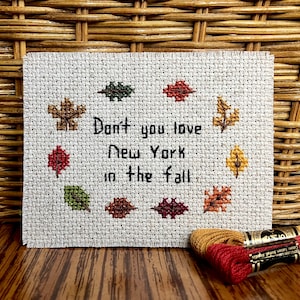 You&#39;ve Got Mail Cross Stitch Pattern You&#39;ve Got Mail New York in the Fall Cross Stitch 90s Movie Quote Cross Stitch Pattern PDF