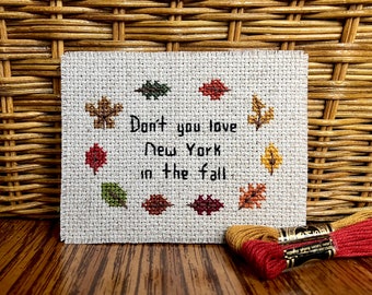 You've Got Mail Cross Stitch Pattern You've Got Mail New York in the Fall Cross Stitch 90s Movie Quote Cross Stitch Pattern PDF