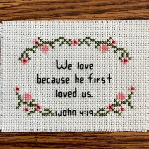 Simple Bible Verse Cross Stitch Pattern Bible Verse Love Cross Stitch ...