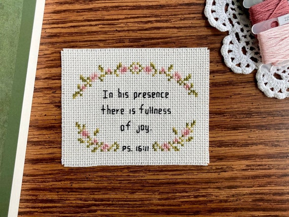 Bible Verse Cross Stitch Pattern Simple Bible Verse Cross Stitch