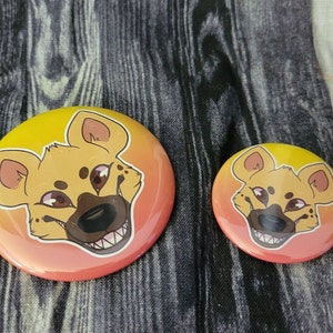 Spotted Hyena Button Pin