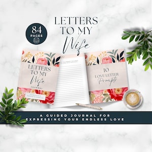 Cartas a mi esposa Regalo de diario personalizado, Relación de libro de recuerdos, Libro de cosas que amo de ti, Carta de amor de tu persona, Digital