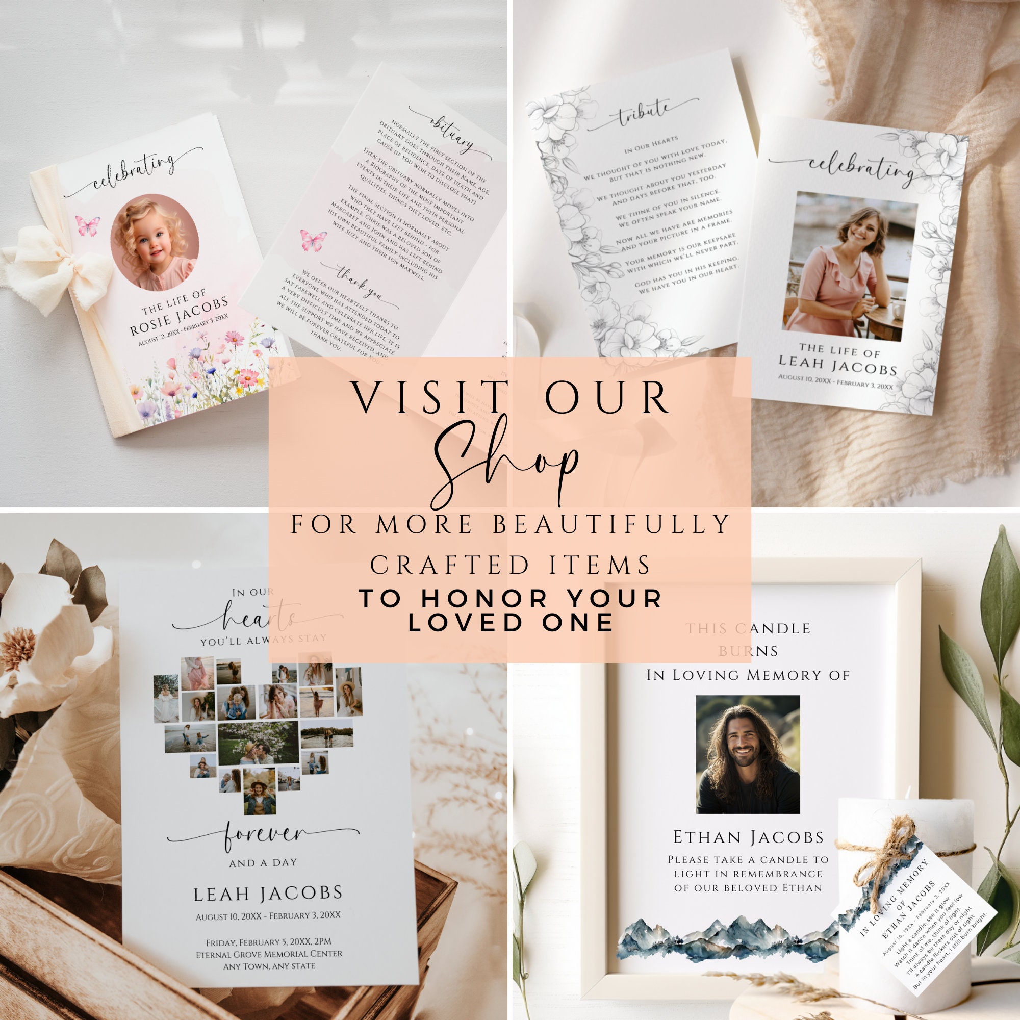 Funeral Seed Packets Custom, Printable Funeral Flower Favor Keepsake Editable Template, Memorial ...